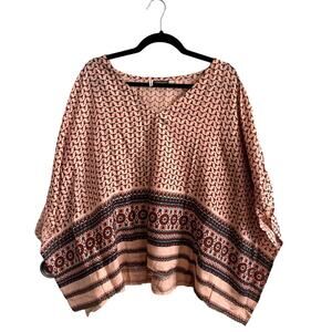 Subtle Luxury | Women's Indian Cotton Batiq Kaftan Tunic Top Sz S/M